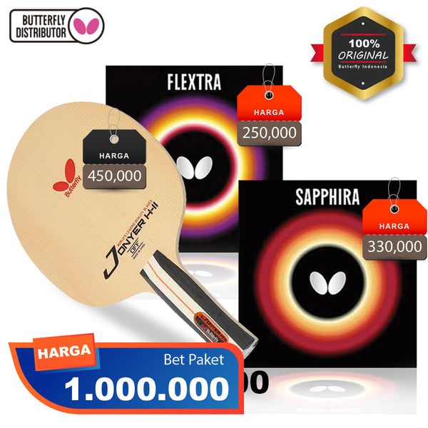 Paket Bet Ping Pong Butterfly Jonyer / Sapphira / Flextra